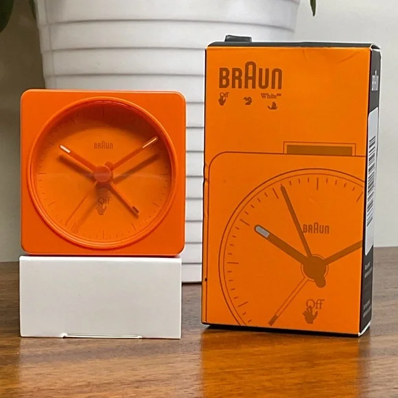 Off-White x BRAUN Orange Travel Clock NIB - Picture 2 of 8